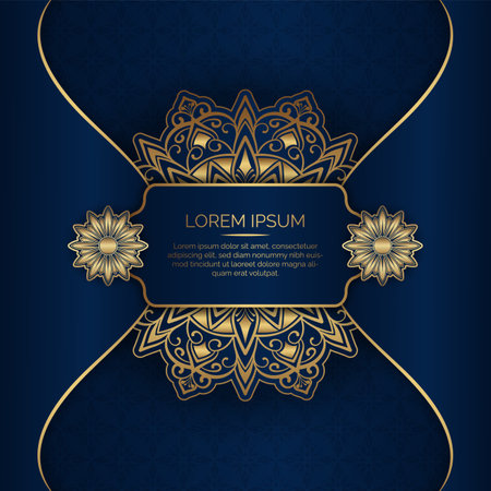 luxury background, with mandala ornamentのイラスト素材