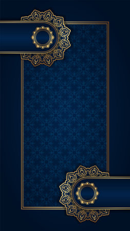 luxury background  with mandala ornamentのイラスト素材