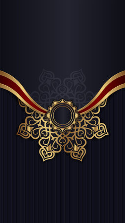 luxury background  with mandala ornamentのイラスト素材