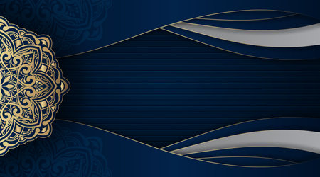luxury background with golden mandala ornamentのイラスト素材