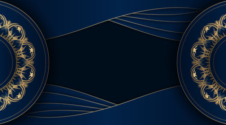 luxury background with golden mandala ornamentのイラスト素材