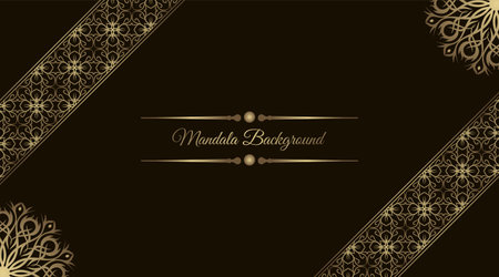 luxury background, with mandala ornamentのイラスト素材