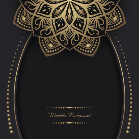 luxury background, with gold mandala decorationのイラスト素材