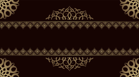 luxury background with golden mandala ornamentのイラスト素材