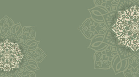 Abstract background with ornamental mandalaのイラスト素材