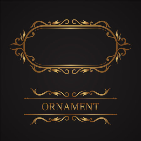 classic frame and vintage logo borderのイラスト素材