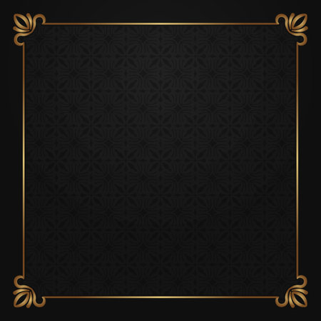 floral pattern, with vintage frameのイラスト素材