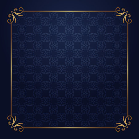 floral pattern, with vintage frameのイラスト素材
