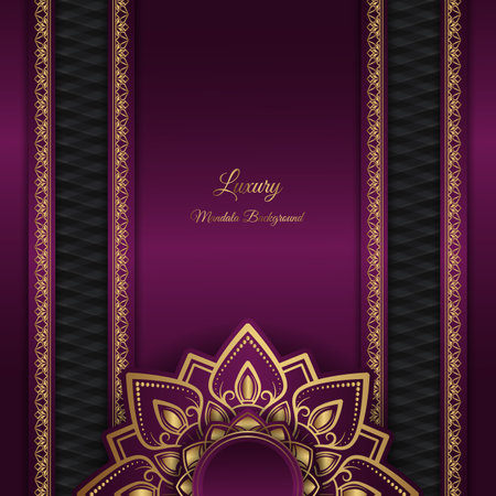 luxury background, with mandala ornamentのイラスト素材