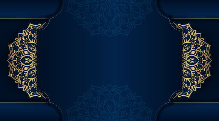 luxury background with golden mandala ornamentのイラスト素材