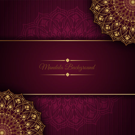 luxury background, with mandala ornamentのイラスト素材