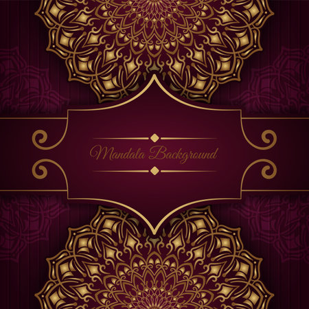 luxury background, with mandala ornamentのイラスト素材