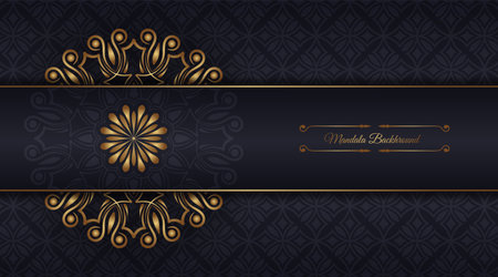 luxury background  with mandala ornamentのイラスト素材