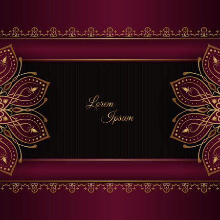 Luxury background with golden mandala ornamentのイラスト素材
