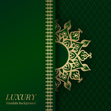 luxury background, with mandala ornamentのイラスト素材