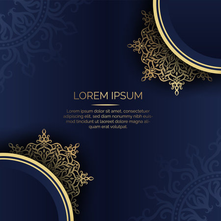 luxury background, with mandala ornamentのイラスト素材