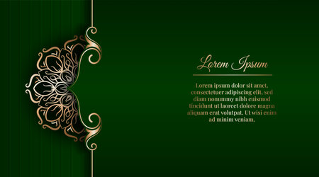 Luxury background with golden mandala ornamentのイラスト素材