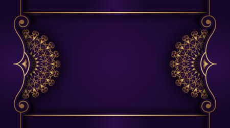 Luxury background with golden mandala ornamentのイラスト素材