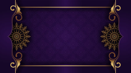 Luxury background with golden mandala ornamentのイラスト素材