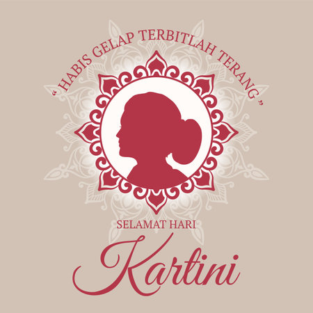happy kartini day greeting banner, vector designのイラスト素材