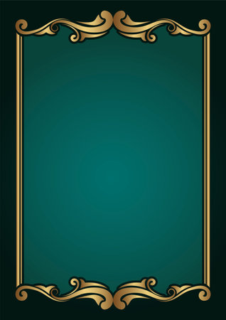 classic gold frame, vector designのイラスト素材