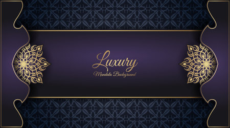 Luxury background with ornamental mandalaのイラスト素材