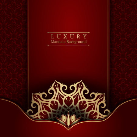 Luxury background with mandala ornamentのイラスト素材