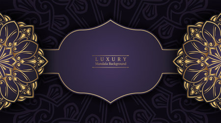 Luxury background with ornamental mandalaのイラスト素材