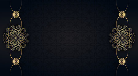 luxury background with mandala ornamentのイラスト素材