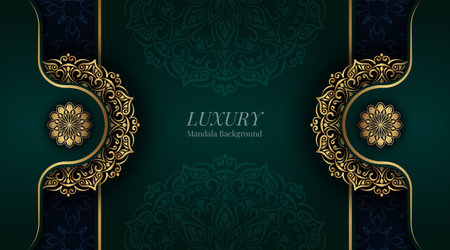 luxury background with mandala ornamentのイラスト素材