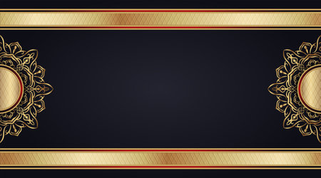 simple background with ornamental mandalaのイラスト素材