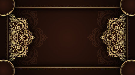 Luxury background with golden mandala ornamentのイラスト素材