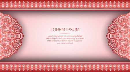 Vintage background  beautiful ornamental mandalaのイラスト素材