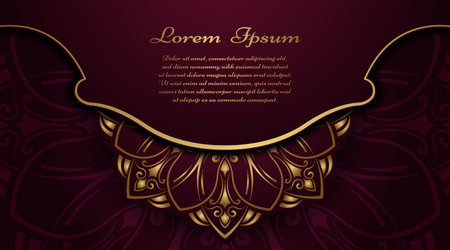 Luxury background with golden mandala ornamentのイラスト素材