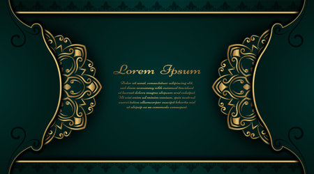 Luxury background with golden mandala ornamentのイラスト素材