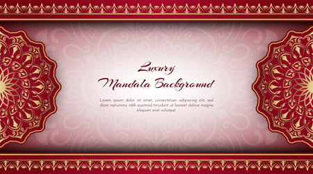 Vintage background with gold ornament. Template frame design for greeting card, wedding invitation.のイラスト素材