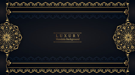 luxury background with mandala ornamentのイラスト素材