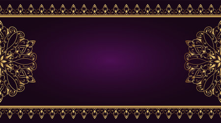 Simple background with gold mandala ornamentのイラスト素材