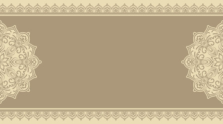 Vintage background, with mandala ornamentsのイラスト素材