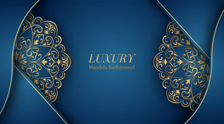 Luxury mandala background, round decorationのイラスト素材