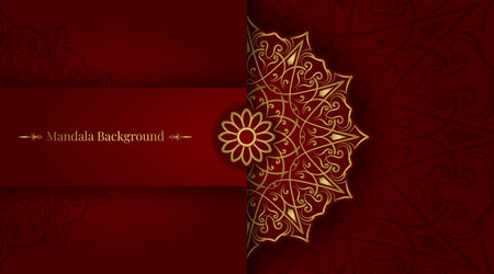 Luxury background with ornamental mandalaのイラスト素材