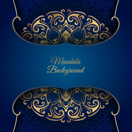 luxury green and black background with gold ornamentsのイラスト素材