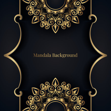 luxury background with mandala ornamentのイラスト素材