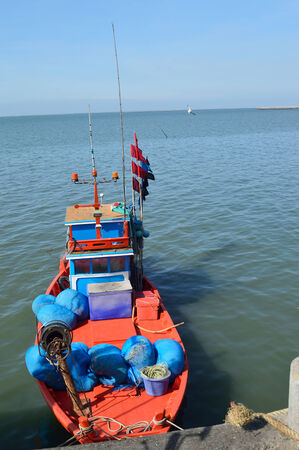 fishing boat medium-sized in thailandの写真素材