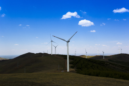 windmill under blue skyのeditorial素材