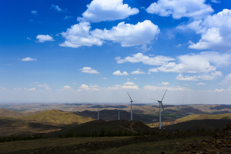 windmill under blue skyのeditorial素材