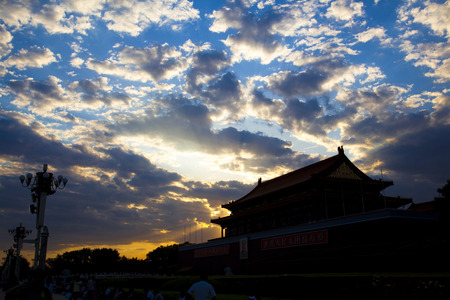 beijing tian an men square Landscapeのeditorial素材