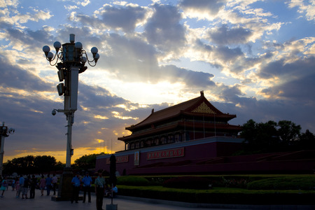 beijing tian an men square Landscapeのeditorial素材