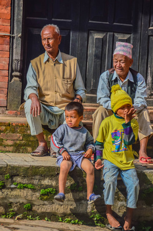 Nepal - 26 April 2015: the people of Nepal Durbar Square in Kathmandu, Nepal, after a 7.8 earthquake.のeditorial素材