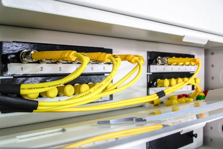 optic fiber in rack